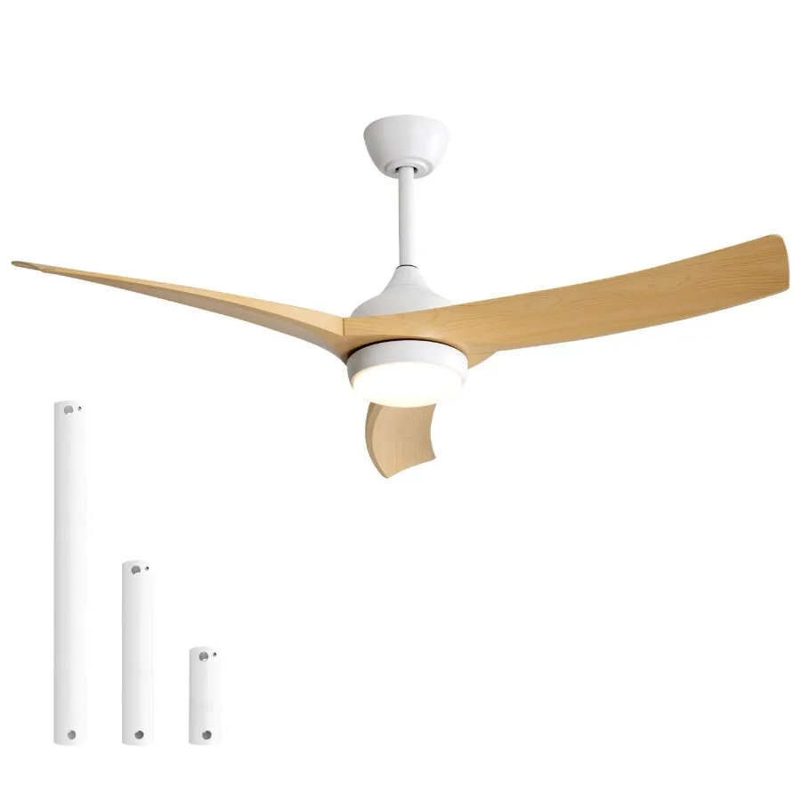 52 Inch Modern Ceiling Fan with 18W LED Light and Remote Control 3 ABS Blades DC Motor for Bedroom
52 Inch Modern Ceiling Fan with 18W LED Light and Remote Control 3 ABS Blades DC Motor for Bedroom