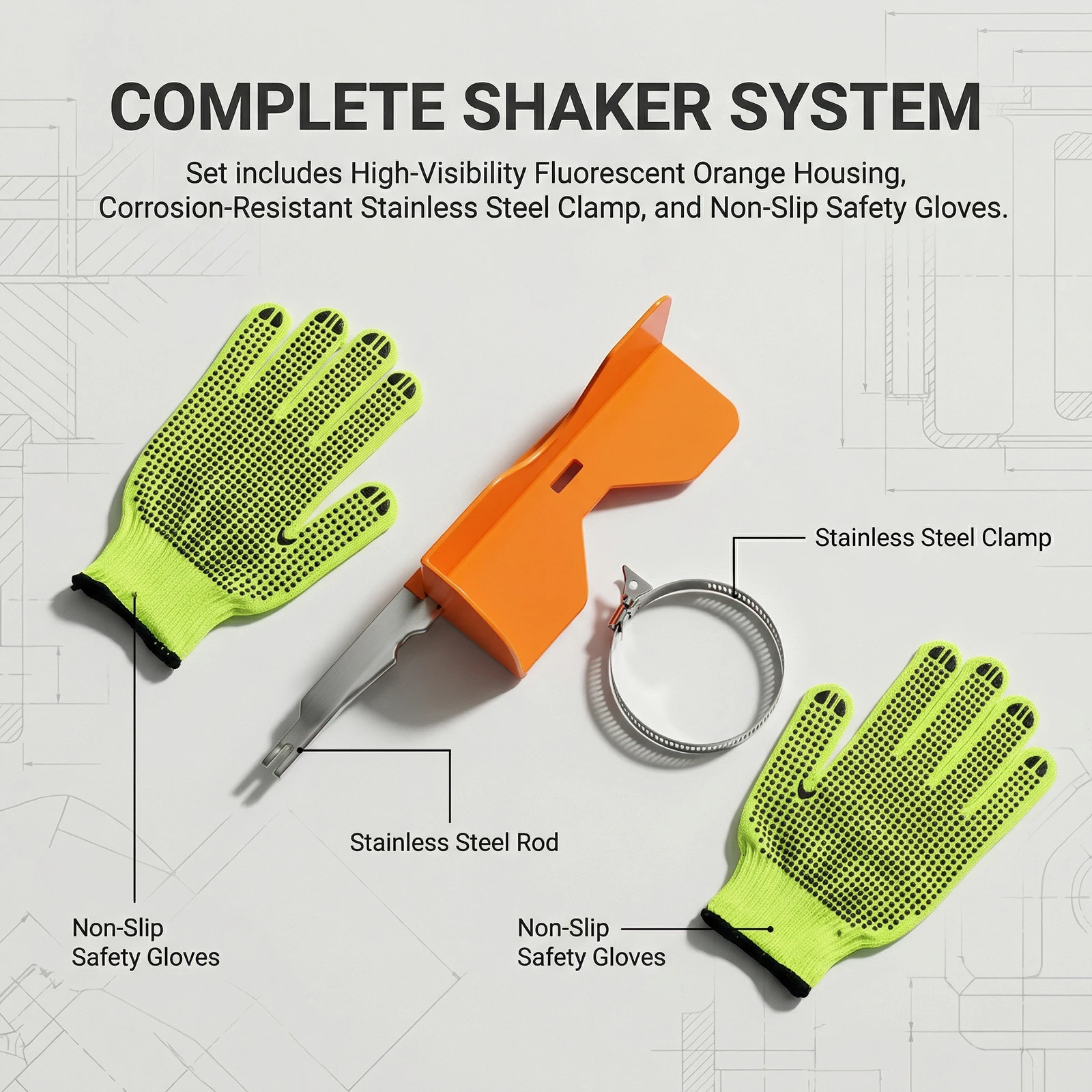 Spray Paint Can Shaker with Cable Ties & Gloves One-Click Adjustment Fits 2" to 3" Cans Efficient Mixing Tool for Artist House
Spray Paint Can Shaker with Cable Ties & Gloves One-Click Adjustment Fits 2" to 3" Cans Efficient Mixing Tool for Artist House