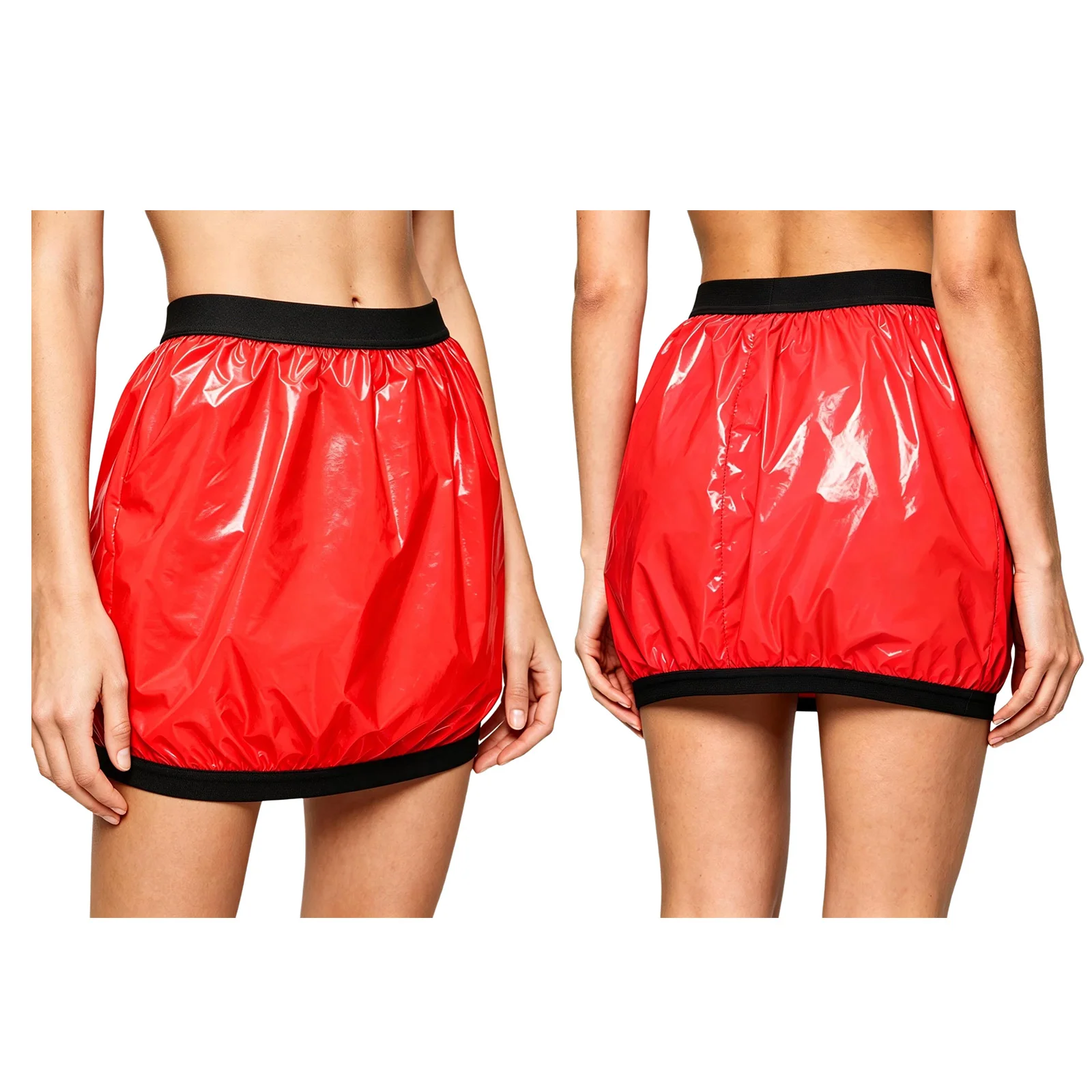 Women Waterproof Miniskirt Elastic Band at Waist and Bottom Hem Plastic Skirt Bikini Swimwear Cover-up Rave Night Clubwear
Women Waterproof Miniskirt Elastic Band at Waist and Bottom Hem Plastic Skirt Bikini Swimwear Cover-up Rave Night Clubwear