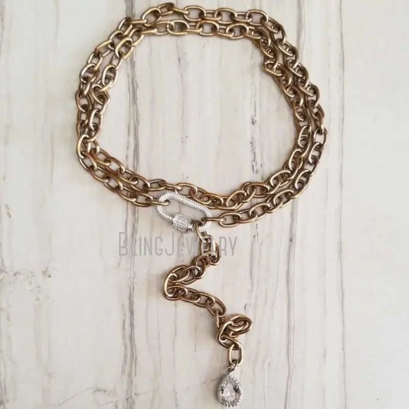 10pcs Copper Stainless Steel Vintage Curb Chain Laying Jewelry Grunge Y2k Women Carabiner Screw Clasp Lock Lariat Necklace
10pcs Copper Stainless Steel Vintage Curb Chain Laying Jewelry Grunge Y2k Women Carabiner Screw Clasp Lock Lariat Necklace
