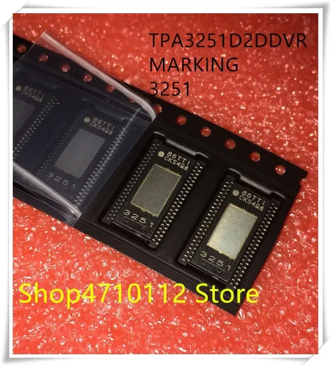 NEW 5PCS/LOT TPA3251D2DDVR TPA3251D2 TPA3251 MARKING 3251 HTSSOP-44 IC
NEW 5PCS/LOT TPA3251D2DDVR TPA3251D2 TPA3251 MARKING 3251 HTSSOP-44 IC