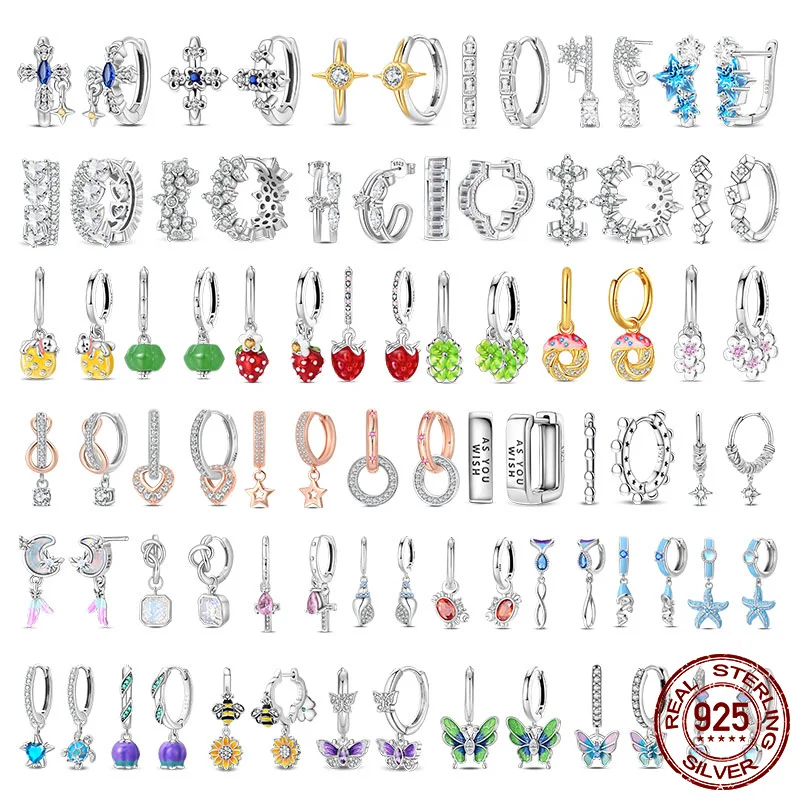 New 925 Sterling Silver Diamond Dopamine Bear Shaped Circle Earrings Original Design DIY Jewelry Making Women's Gift
New 925 Sterling Silver Diamond Dopamine Bear Shaped Circle Earrings Original Design DIY Jewelry Making Women's Gift