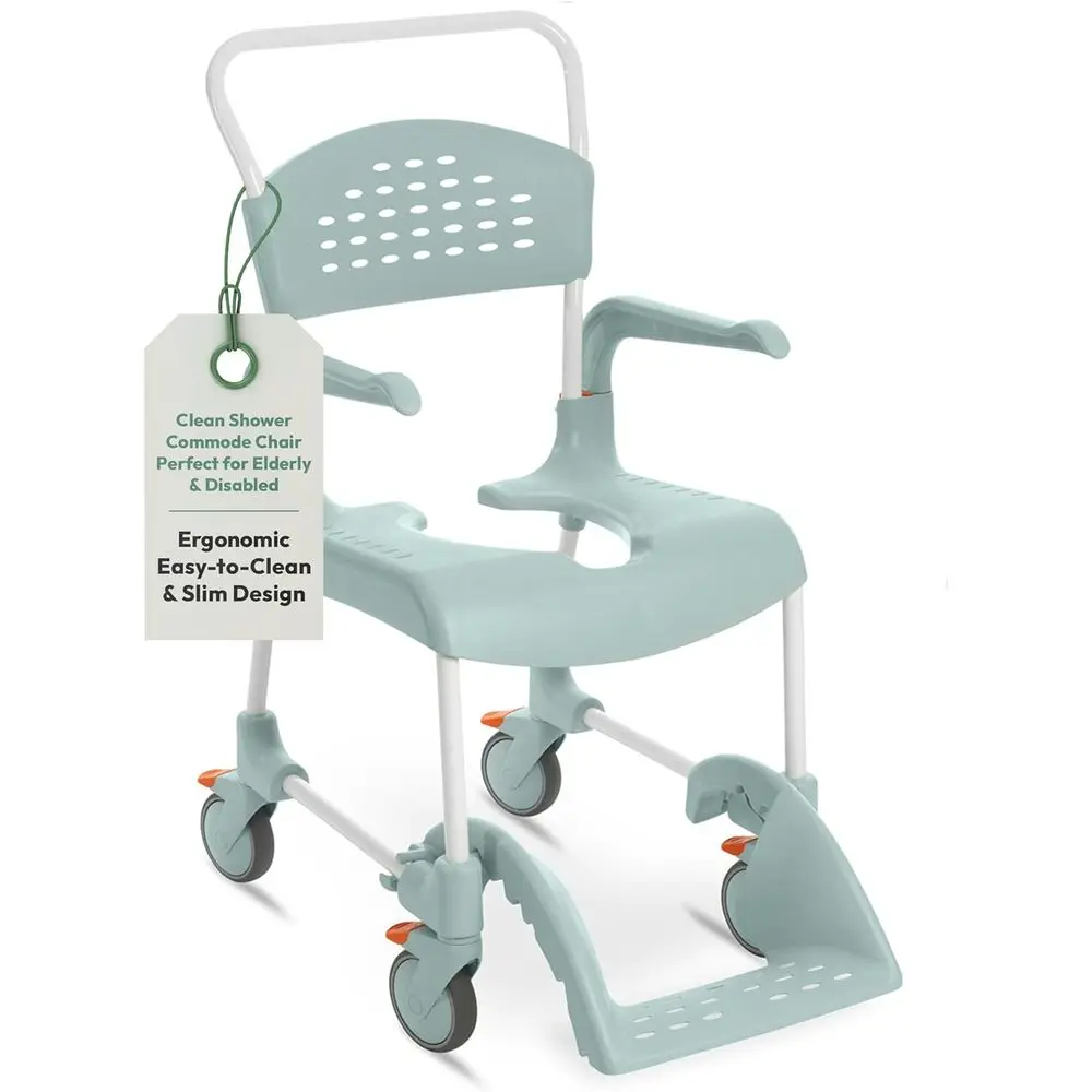 Compact Shower Chair with Fixed Height, Removable Armrests, and Ergonomic Footrest - Wheeled Design for Easy Movement and Slim P
Compact Shower Chair with Fixed Height, Removable Armrests, and Ergonomic Footrest - Wheeled Design for Easy Movement and Slim P