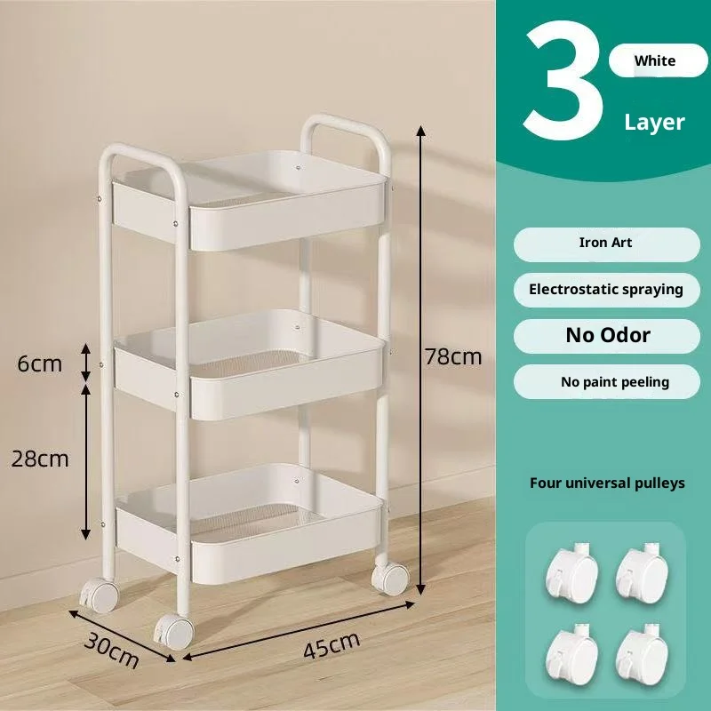 Small Trolley Multi-Layer Mobile Storage Rack for Kitchen, Bedroom, Bathroom, Snacks, Living Room, and Toilet Floor Storage
Small Trolley Multi-Layer Mobile Storage Rack for Kitchen, Bedroom, Bathroom, Snacks, Living Room, and Toilet Floor Storage