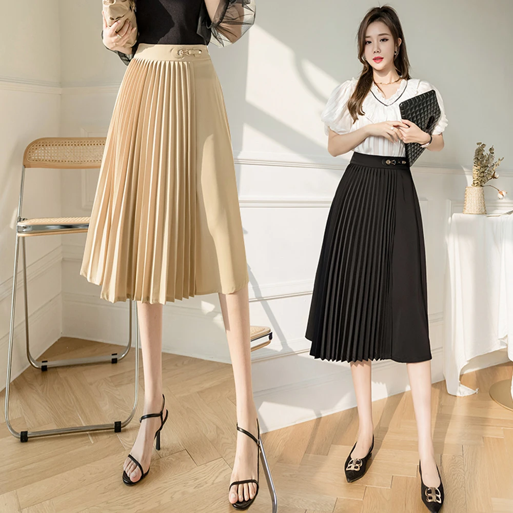 2024 Spring Summer Fashion Vintage Pleated Skirts Women Elegant High Waist A-line Office Ladies Casual Workwear Midi Long Skirt
2024 Spring Summer Fashion Vintage Pleated Skirts Women Elegant High Waist A-line Office Ladies Casual Workwear Midi Long Skirt