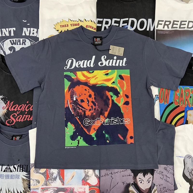 Saint T-Shirt Short Sleeve Cotton Streetwear Letter Print Casual Breathable All-Match Newest Summer Tees
Saint T-Shirt Short Sleeve Cotton Streetwear Letter Print Casual Breathable All-Match Newest Summer Tees