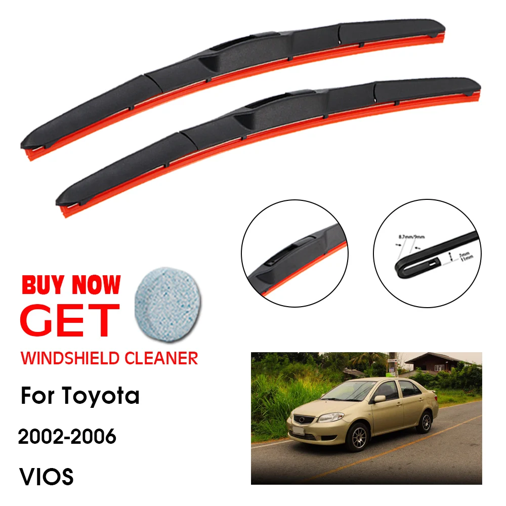 Car Wiper Blade For Toyota VIOS 21"+14" 2002-2006 Front Window Washer Windscreen Windshield Silica Gel Wiper Blades Accessories
Car Wiper Blade For Toyota VIOS 21"+14" 2002-2006 Front Window Washer Windscreen Windshield Silica Gel Wiper Blades Accessories