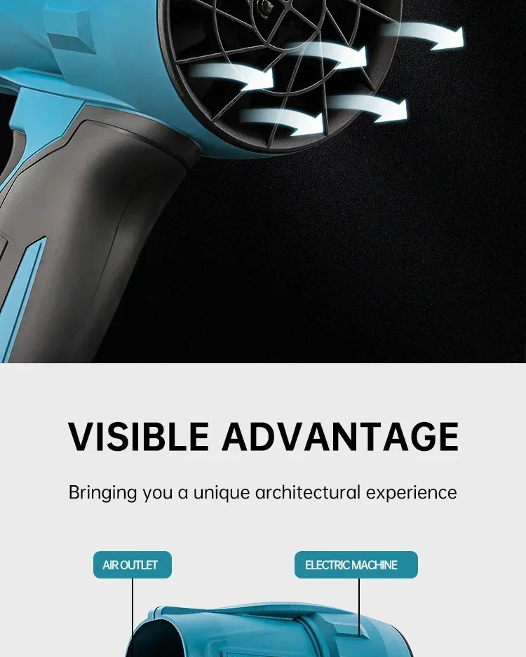 Makita 30000RPM Brushless High Power Turbo Fan Blowers Electric Handheld Jet Fan Snow Leaf Dust Blowing Tool (tool only)
Makita 30000RPM Brushless High Power Turbo Fan Blowers Electric Handheld Jet Fan Snow Leaf Dust Blowing Tool (tool only)