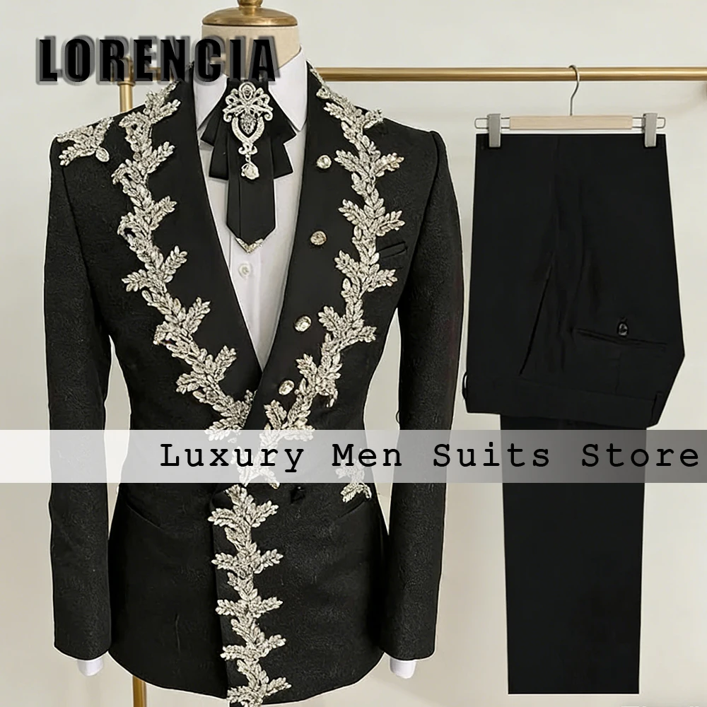 Elegant Velvet Men Suits 2 Pieces Luxury Diamond Wedding Party Groom Tuxedo Set Customized Blazer Pants traje juvenil masculino
Elegant Velvet Men Suits 2 Pieces Luxury Diamond Wedding Party Groom Tuxedo Set Customized Blazer Pants traje juvenil masculino