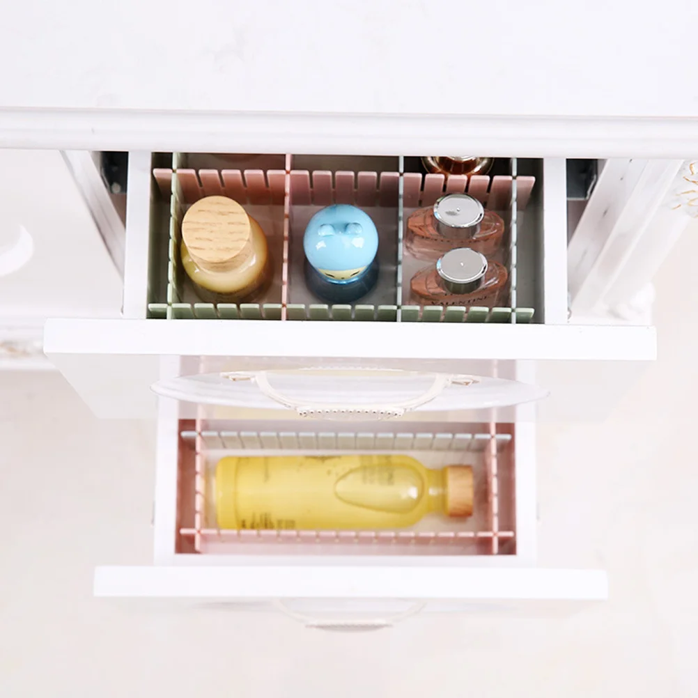 4Pcs Drawer Divider Plastic DIY Adjustable Storage Dividers for Drawers Fit Customizable Hosiery Scarves Underwear Belts Makeup
4Pcs Drawer Divider Plastic DIY Adjustable Storage Dividers for Drawers Fit Customizable Hosiery Scarves Underwear Belts Makeup