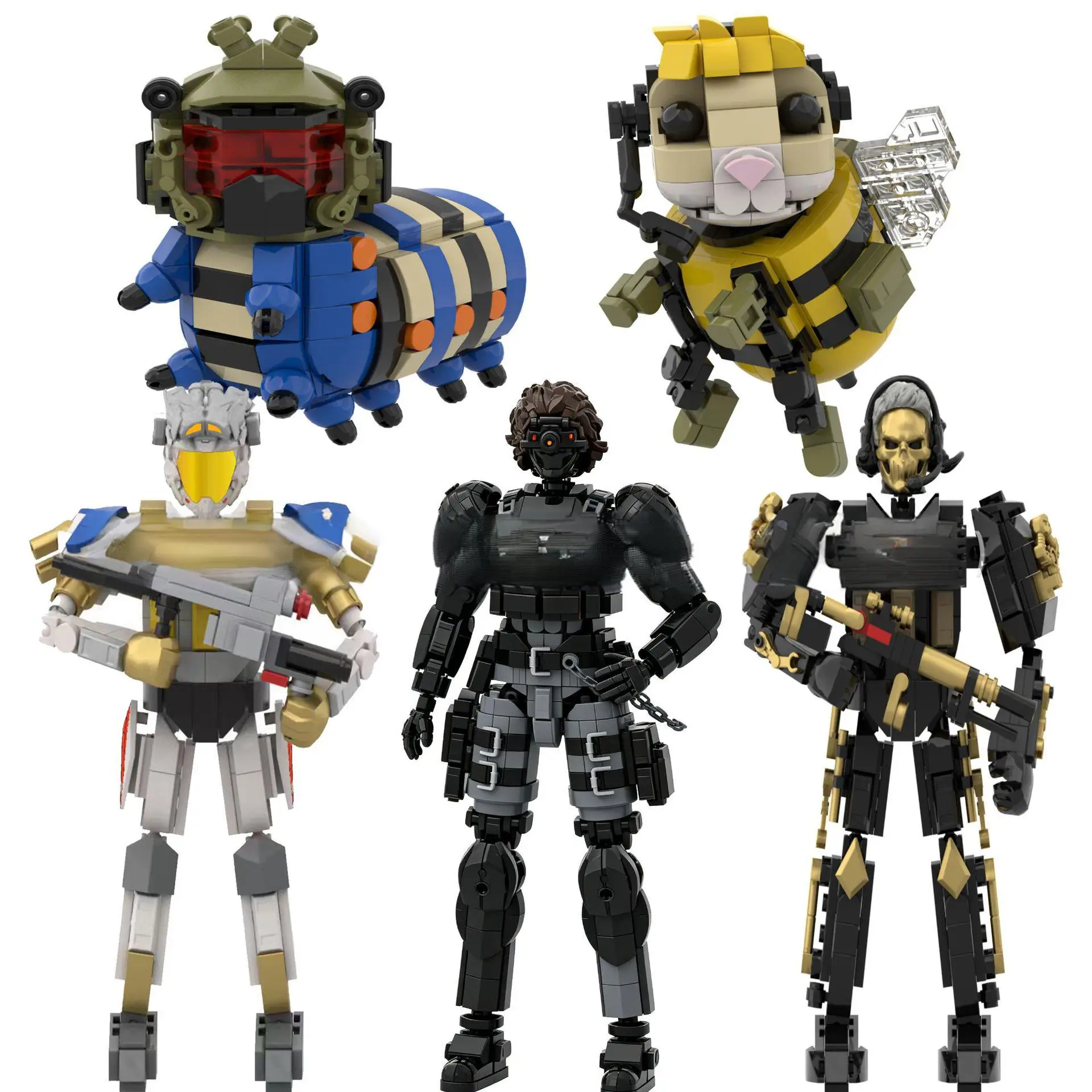 Crazy Shooting Game Series Hakimi Worm Rongwei Building Blocks Soldiers Nameless Knights Fighter Warriors Action Figures Toys
Crazy Shooting Game Series Hakimi Worm Rongwei Building Blocks Soldiers Nameless Knights Fighter Warriors Action Figures Toys