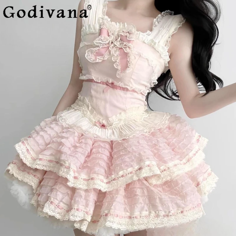 Spring Summer Lolita JSK Dress for Women Ballet Style Birthday Gift JSK Halloween Dress Female Japanese Style Sweet Dress
Spring Summer Lolita JSK Dress for Women Ballet Style Birthday Gift JSK Halloween Dress Female Japanese Style Sweet Dress