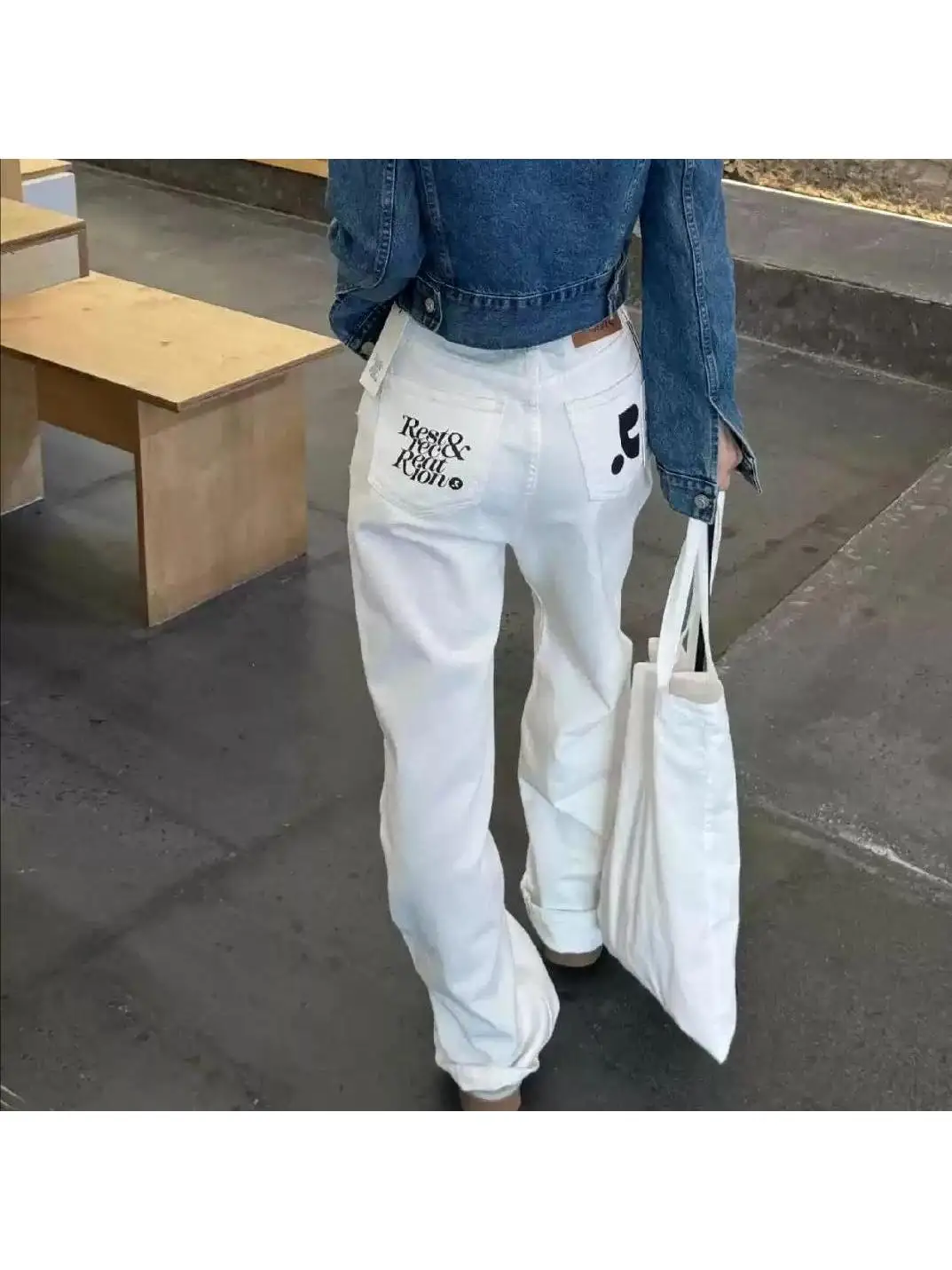 Casual Loose Fit Straight Leg Jeans Women's Long Pants High Waist Cotton RR Color Block Print Autumn Winter New Arrival
Casual Loose Fit Straight Leg Jeans Women's Long Pants High Waist Cotton RR Color Block Print Autumn Winter New Arrival