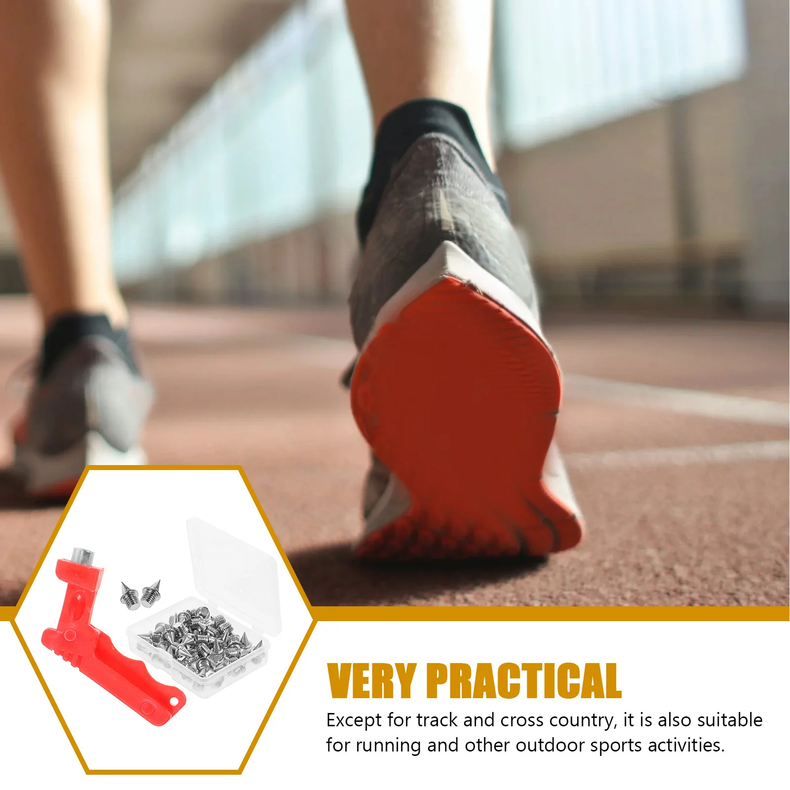 1Set Spikes for Track Shoes Men Women Sprinting Running Long Jump Athletics Steel Plastic Spikes with Wrench Tool Kit
1Set Spikes for Track Shoes Men Women Sprinting Running Long Jump Athletics Steel Plastic Spikes with Wrench Tool Kit