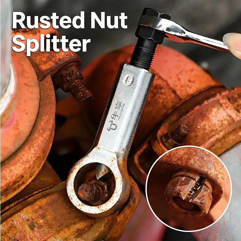 Rusty Nut Splitter Adjustable Nut Breaker Heavy Duty Rusted Seized Nut Remover for Plumbing Mechanical Maintenance Hand Tools
Rusty Nut Splitter Adjustable Nut Breaker Heavy Duty Rusted Seized Nut Remover for Plumbing Mechanical Maintenance Hand Tools