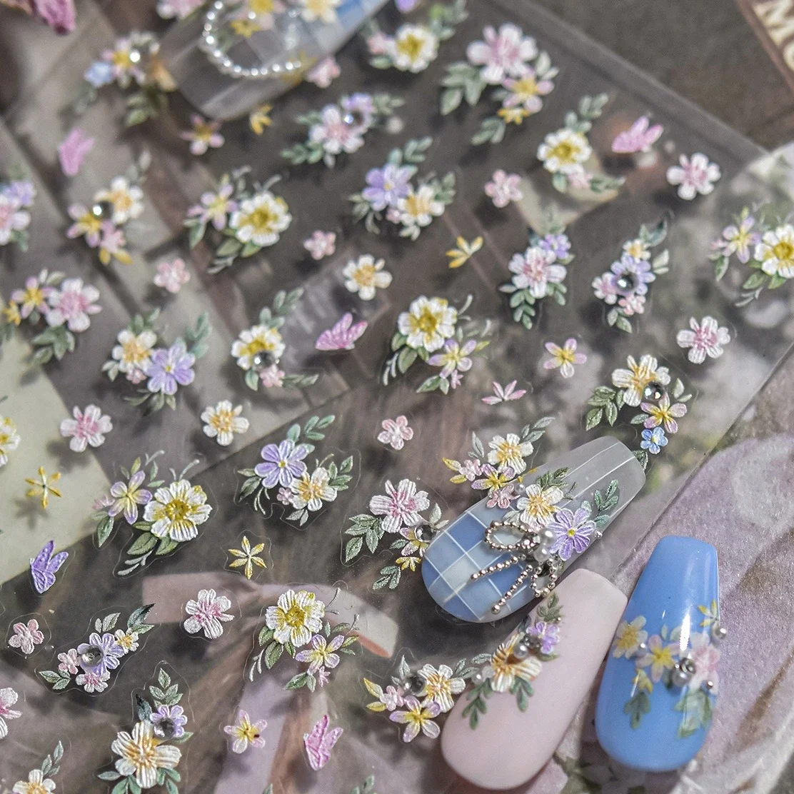 Purple Yellow Pink Flowers Garden Daisy Butterfly Delicate 5D Rhinestone Adhesive Nail Art Decoration Sticker Manicure Decals
Purple Yellow Pink Flowers Garden Daisy Butterfly Delicate 5D Rhinestone Adhesive Nail Art Decoration Sticker Manicure Decals
