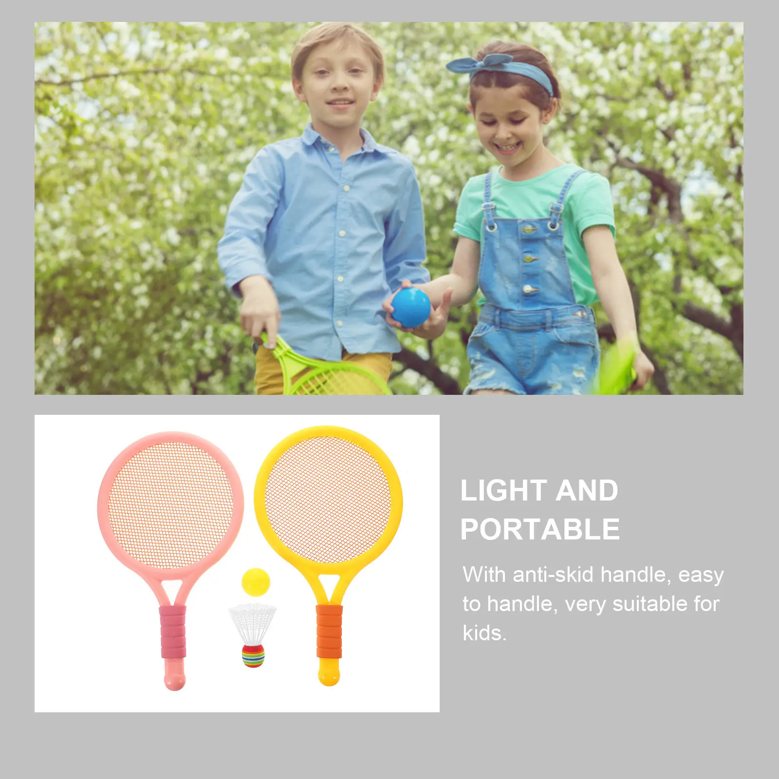 1Set Portable ABS Badminton Racket for Kids Lightweight Non-Slip Handle Outdoor Sports Playing Equipment Fun Parent Child
1Set Portable ABS Badminton Racket for Kids Lightweight Non-Slip Handle Outdoor Sports Playing Equipment Fun Parent Child