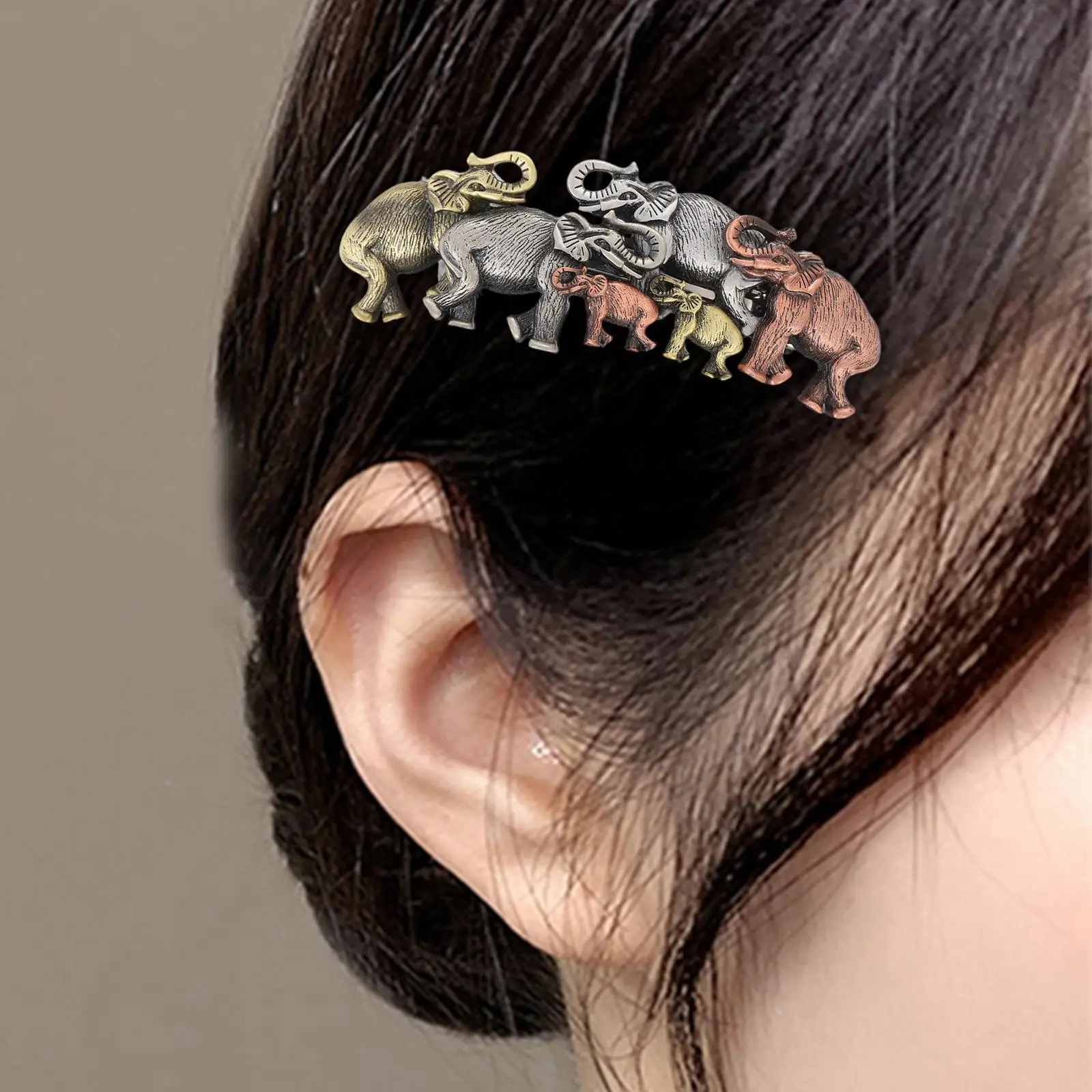 Vintage Hair Barrettes Elephant Shape Hand Crafted Decor Bronze Hair Clips Vintage French Hair Clips for Party Gift Accessories
Vintage Hair Barrettes Elephant Shape Hand Crafted Decor Bronze Hair Clips Vintage French Hair Clips for Party Gift Accessories