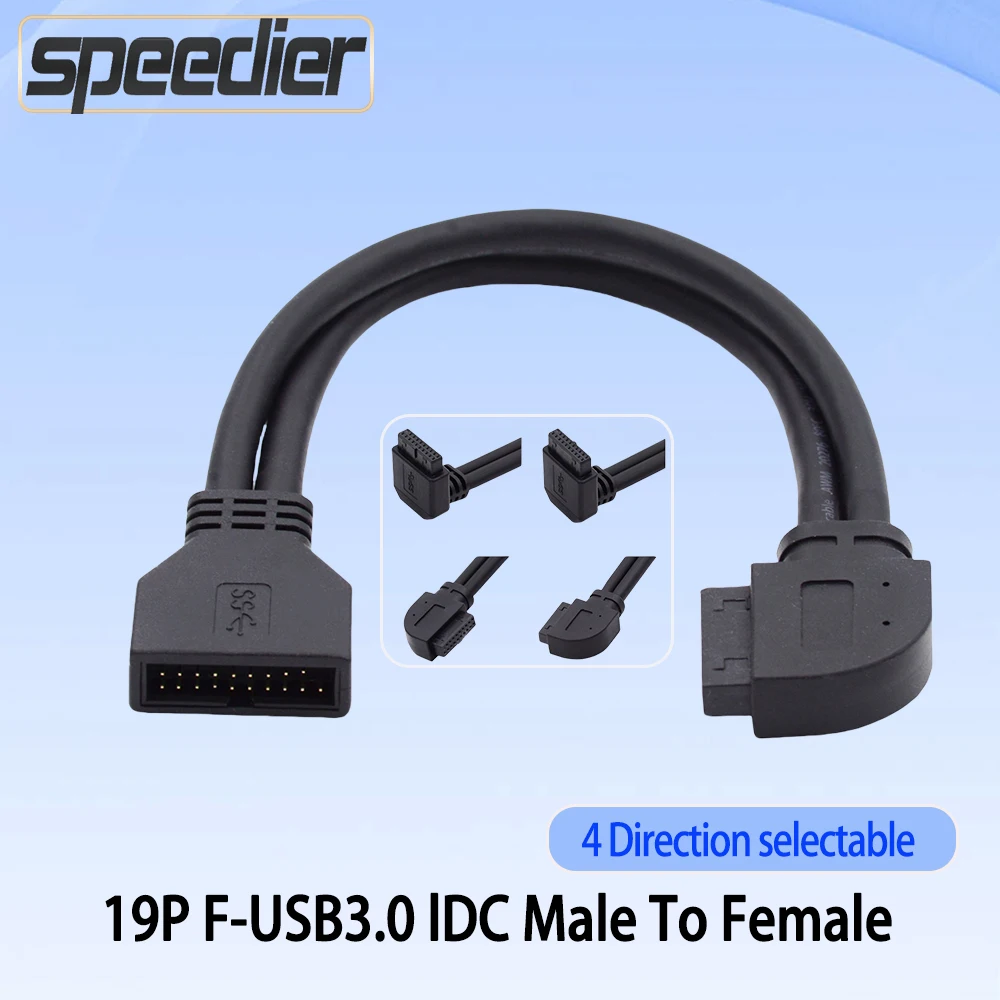 Front USB3.0 Elbow 90 Degrees 19P Extension Cable Main Board Pin IDC Male To Female 20P Cable Extension U3-082 High-speed
Front USB3.0 Elbow 90 Degrees 19P Extension Cable Main Board Pin IDC Male To Female 20P Cable Extension U3-082 High-speed