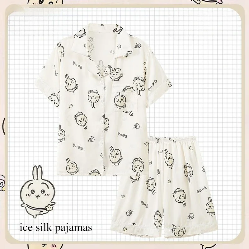 Chiikawa Usagi Hachiware Animation Peripheral Creative Cartoon Print Spring and Summer Thin Boys and Girls Home Clothing Set
Chiikawa Usagi Hachiware Animation Peripheral Creative Cartoon Print Spring and Summer Thin Boys and Girls Home Clothing Set