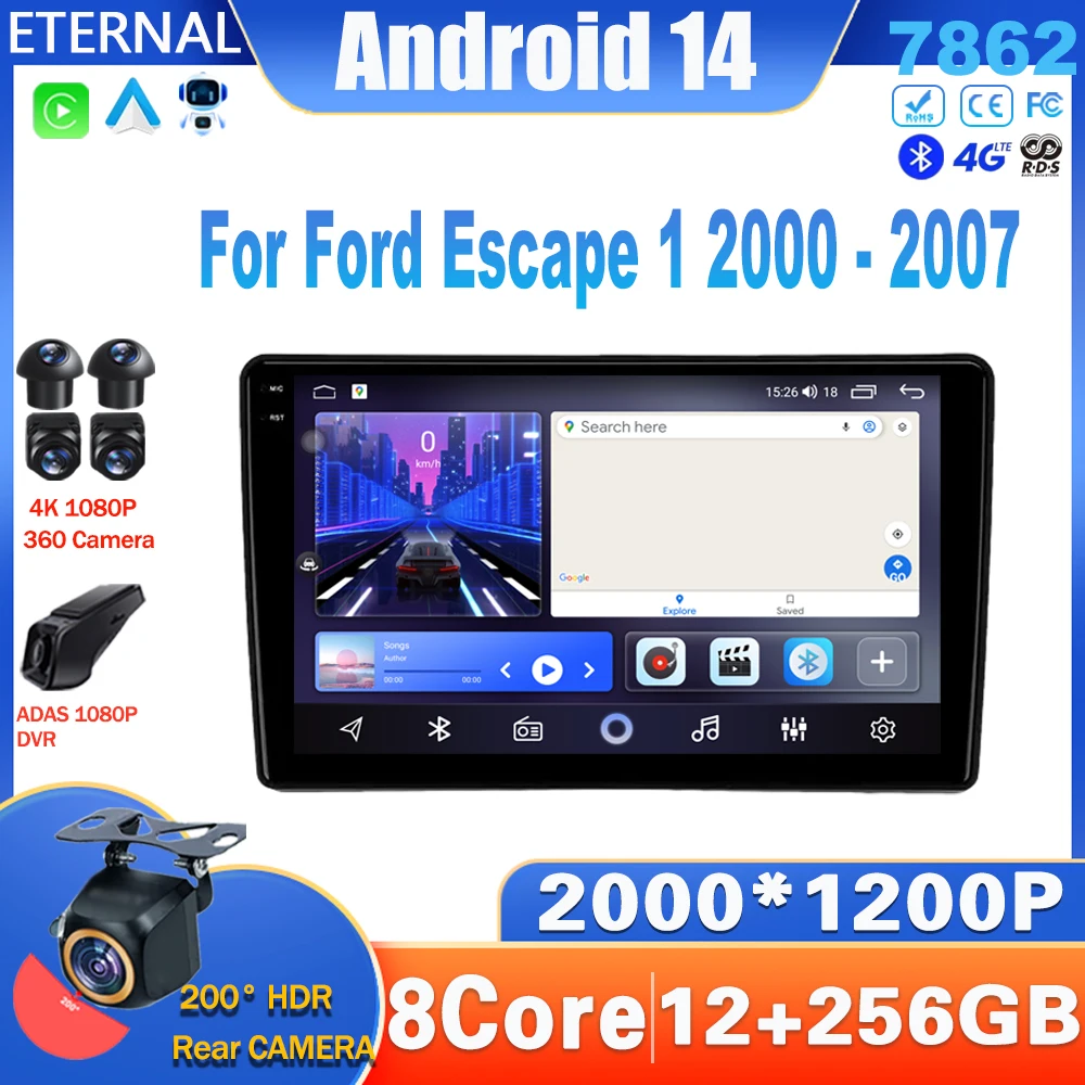 Android 14 Car Radio For Ford Escape 1 2000 - 2007 Multimedia Video Player Navigation Carplay Head Unit NO 2Din DVD WIFI Stereo
Android 14 Car Radio For Ford Escape 1 2000 - 2007 Multimedia Video Player Navigation Carplay Head Unit NO 2Din DVD WIFI Stereo