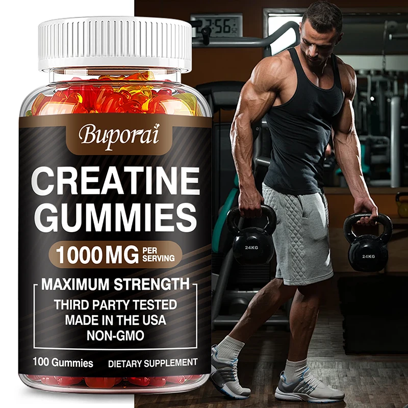 Creatine Monohydrate Gummies - Enhance Energy, Promote Muscle Growth, Improve Endurance, and Athletic Performance
Creatine Monohydrate Gummies - Enhance Energy, Promote Muscle Growth, Improve Endurance, and Athletic Performance