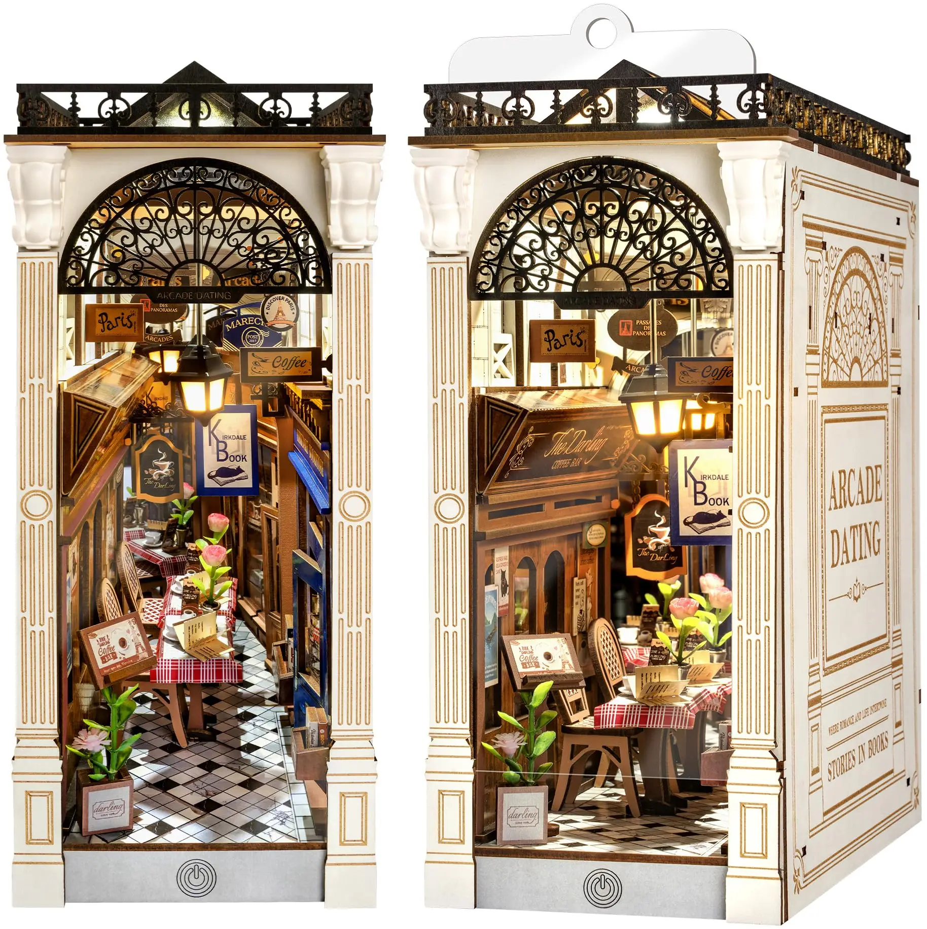 ROBOTIME Book Nook 3D Wooden Puzzle Kits Arcade Dating, DIY Miniature Dolls House Kit with Dust Cover Bookend Bookshelf Decor
ROBOTIME Book Nook 3D Wooden Puzzle Kits Arcade Dating, DIY Miniature Dolls House Kit with Dust Cover Bookend Bookshelf Decor