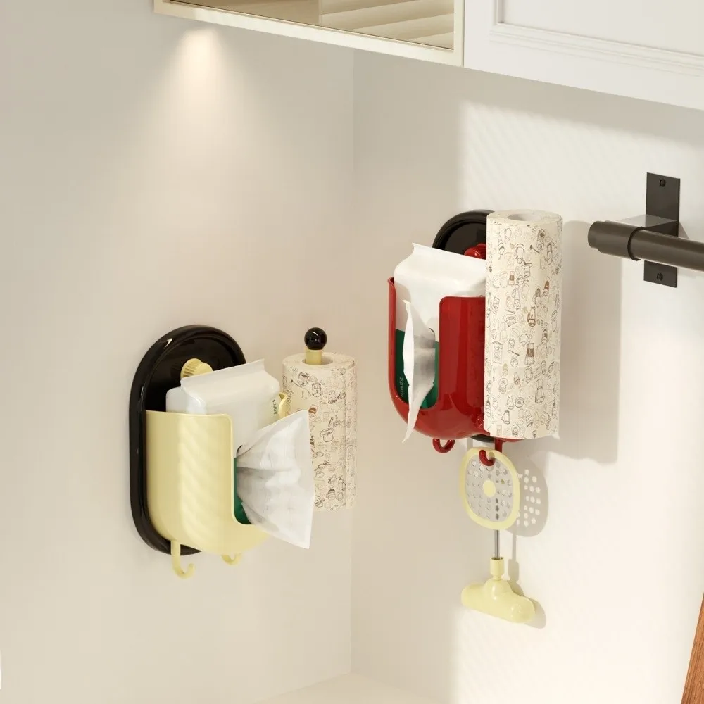 Multi-Purpose Paper Towel Holder Plastic Material Suction Cup Tissue Storage Rack 2 in1 Design Space Saver Wall-Mounted Rack
Multi-Purpose Paper Towel Holder Plastic Material Suction Cup Tissue Storage Rack 2 in1 Design Space Saver Wall-Mounted Rack