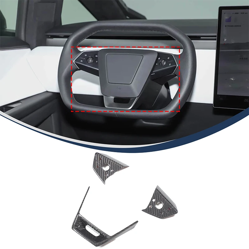 For Tesla Cybertruck 2024+ Automotive Steering Wheel Decorative Frame Carbon Fiber Automotive Steering Wheel Button Frame
For Tesla Cybertruck 2024+ Automotive Steering Wheel Decorative Frame Carbon Fiber Automotive Steering Wheel Button Frame