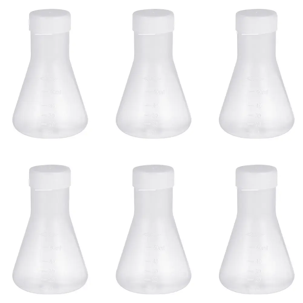 6Pcs Plastic Flask Conical Transparent for Experiment Laboratory Chemistry Science Accurate Measurement Stable Base
6Pcs Plastic Flask Conical Transparent for Experiment Laboratory Chemistry Science Accurate Measurement Stable Base