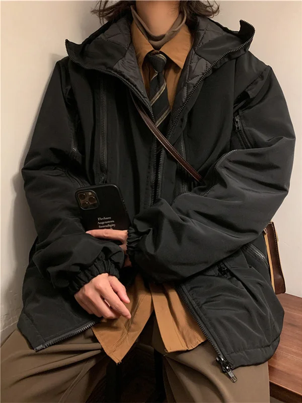 Thiened Мужская рабочая одежда Jaet Осень Зима Американское ретро хлопковое стеганое пальто с капюшоном Multi ket Faionable Youth Sle
Thiened Мужская рабочая одежда Jaet Осень Зима Американское ретро хлопковое стеганое пальто с капюшоном Multi ket Faionable Youth Sle