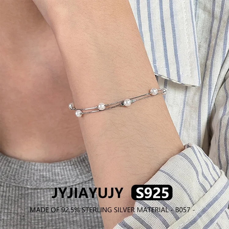 JYJIAYUJY 100% Whole Sterling Silver S925 Charm Bracelet Shell Pearl Double-layer Elegance Gift Of Quality For Women Use B057
JYJIAYUJY 100% Whole Sterling Silver S925 Charm Bracelet Shell Pearl Double-layer Elegance Gift Of Quality For Women Use B057