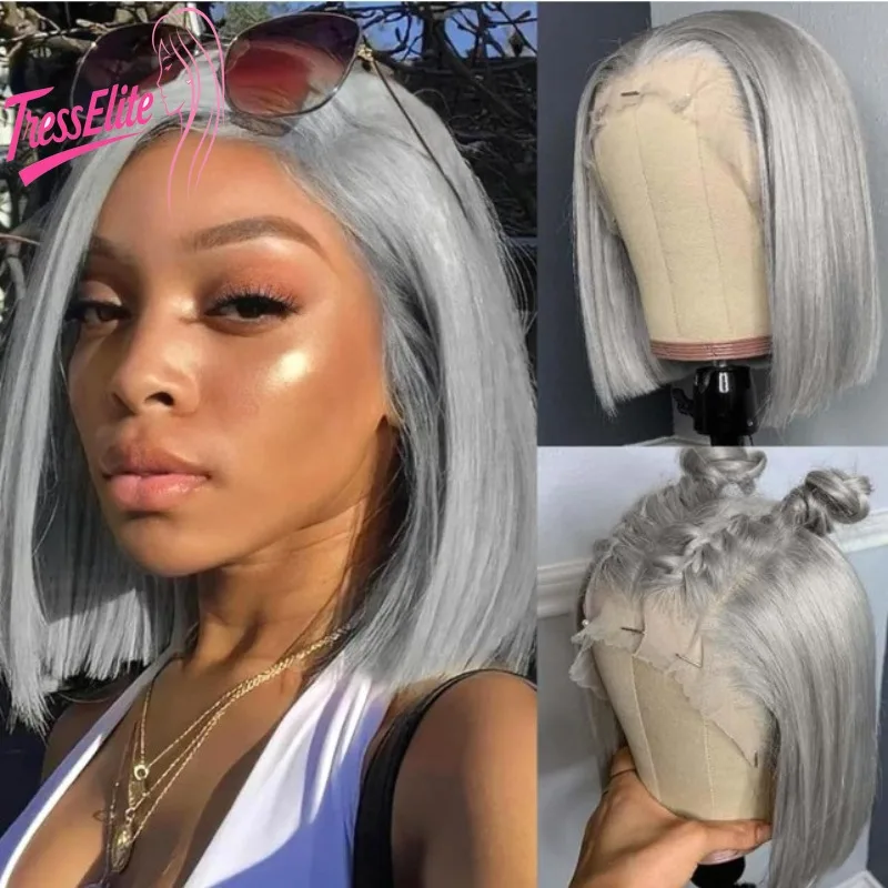 Premium13x4Lace Frontal Grey Bob Straight Human Hair Wig 10-16Inch Pre Plucked Baby Hair Brazilian Virgin Remy Full Hand Weaving
Premium13x4Lace Frontal Grey Bob Straight Human Hair Wig 10-16Inch Pre Plucked Baby Hair Brazilian Virgin Remy Full Hand Weaving