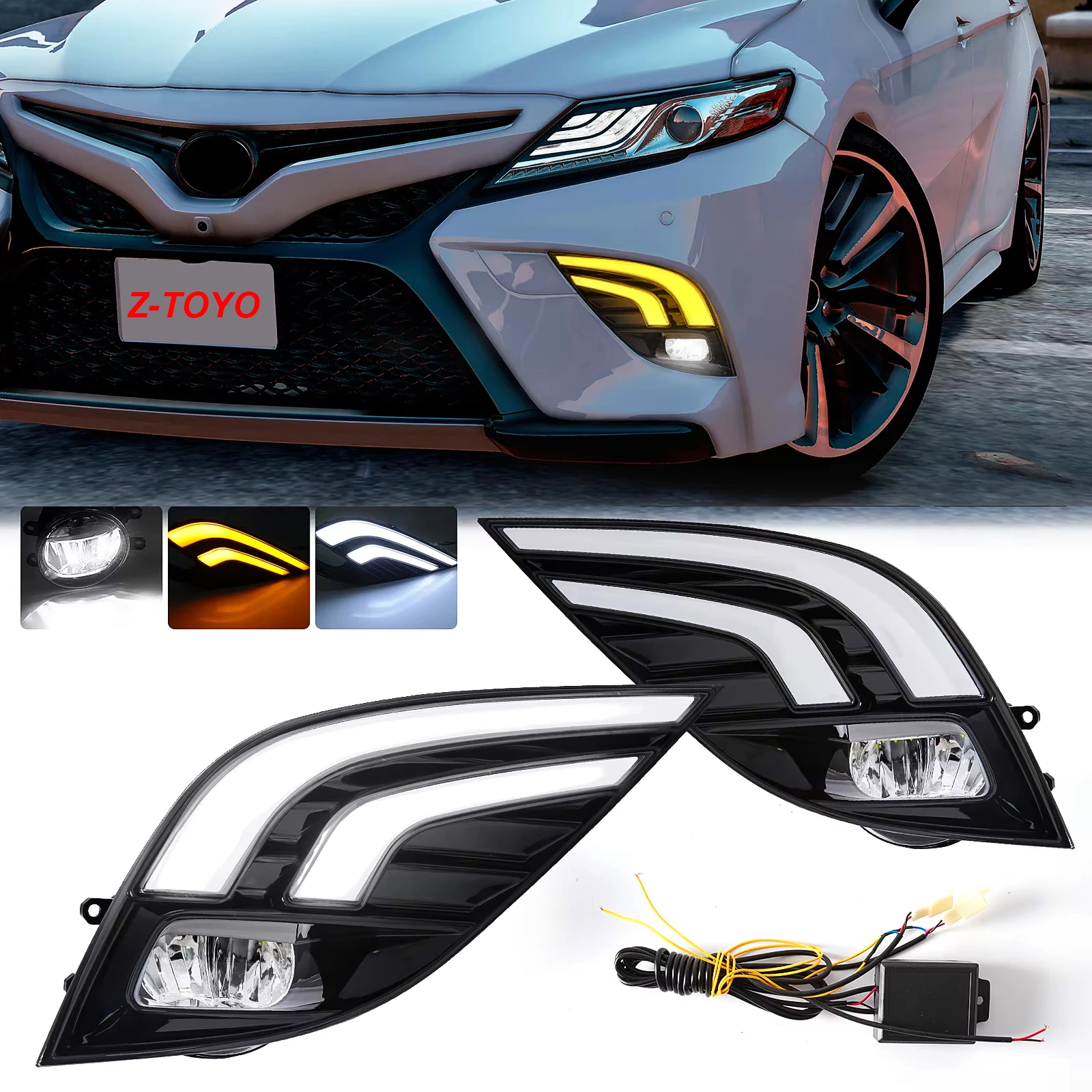 LED Fog Lamps Assembly For Toyota Camry SE XSE 2018 2019 2020 Daytime Running Lights DRL Turn Signal Headlights Car Accessories
LED Fog Lamps Assembly For Toyota Camry SE XSE 2018 2019 2020 Daytime Running Lights DRL Turn Signal Headlights Car Accessories