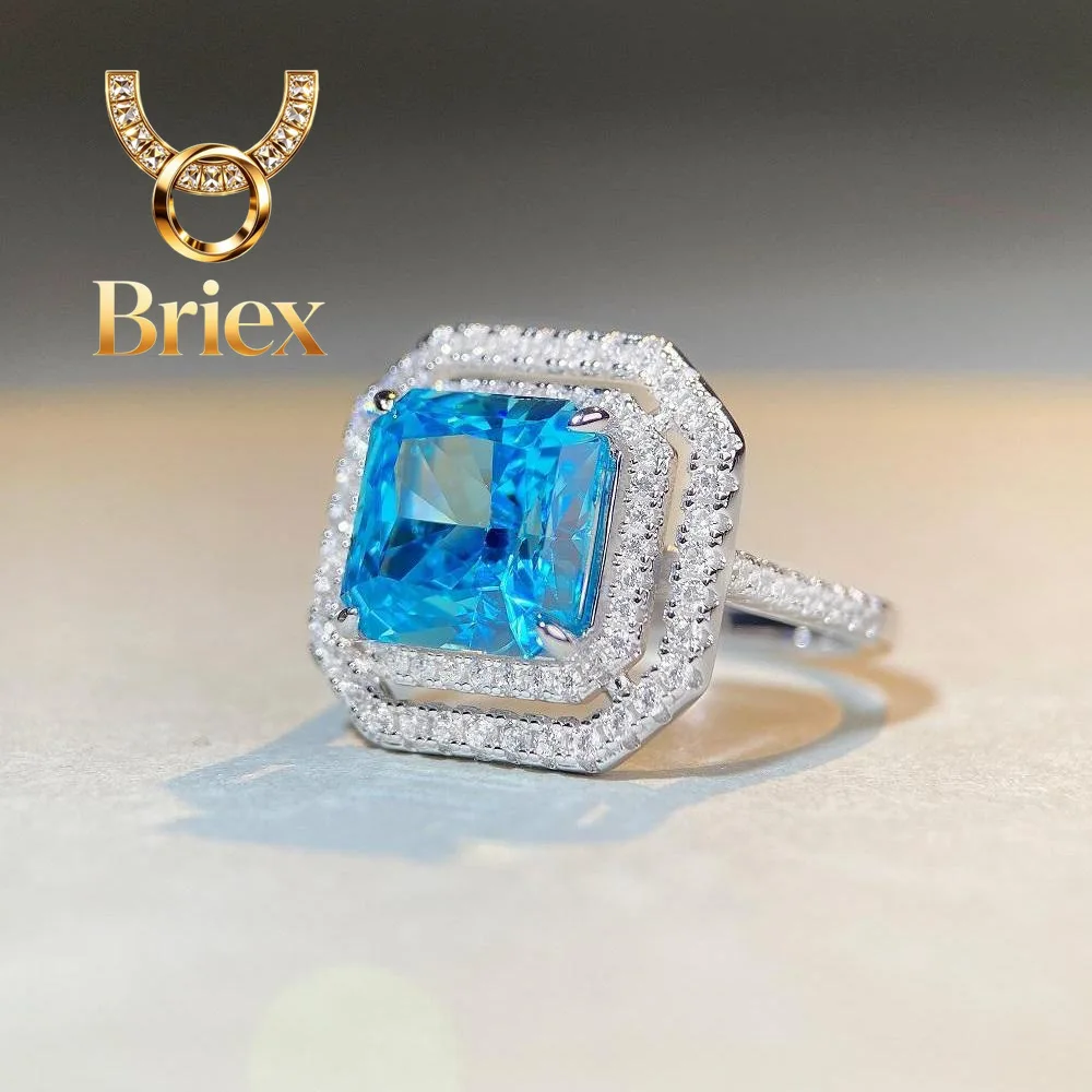 Briex Jewelry Luxury Solid Platinum PT950 Women's Sea Blue 5 karat Diamond Moissanite Ring Women's Raydean Cut Banquet Ring
Briex Jewelry Luxury Solid Platinum PT950 Women's Sea Blue 5 karat Diamond Moissanite Ring Women's Raydean Cut Banquet Ring