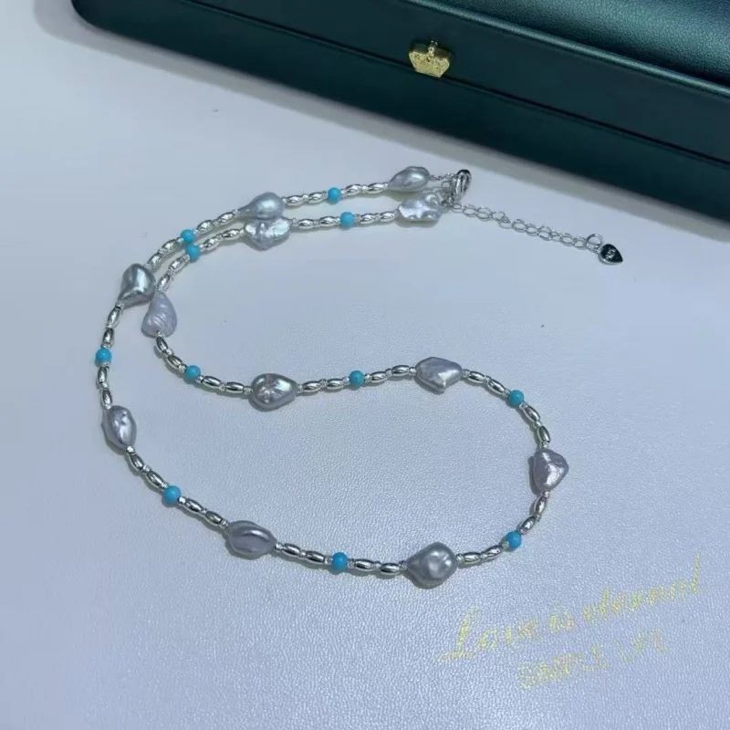 Natural Baroque Freshwater Pearls, Irregular Shape with Turquoise Color, Starry Sky Design
Natural Baroque Freshwater Pearls, Irregular Shape with Turquoise Color, Starry Sky Design
