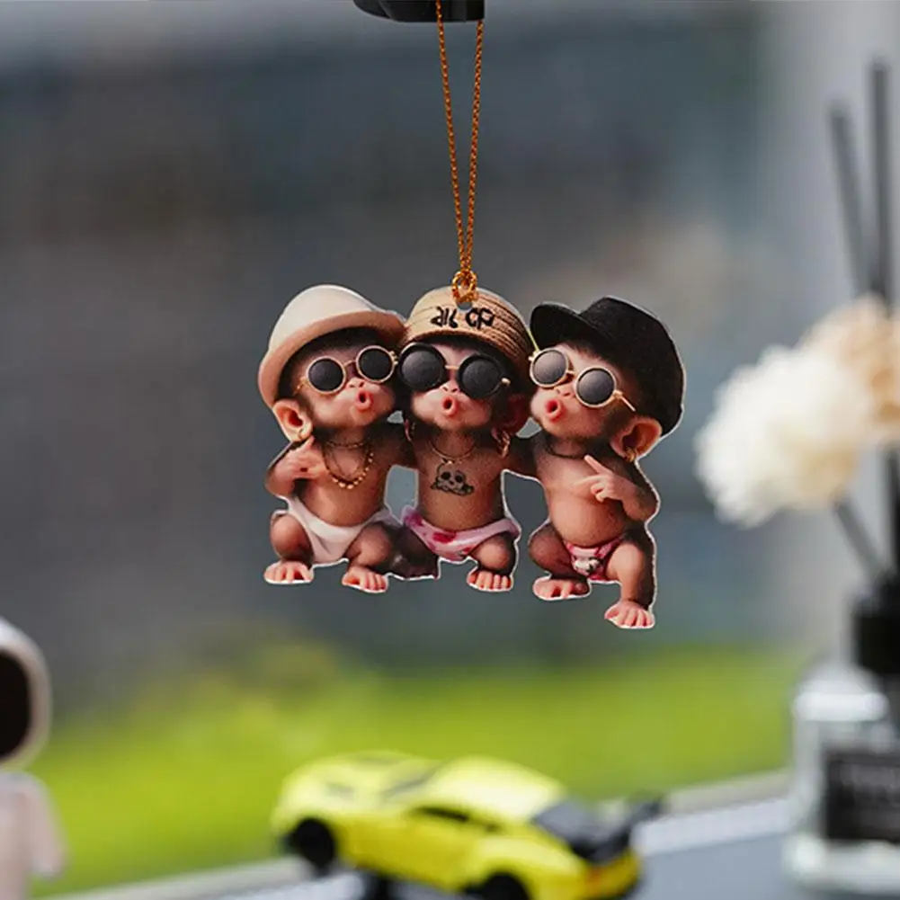 2D Monkey-Shaped Car Pendant Hanging Ornament with Chain Realistic Animal Rearview Mirror Hanging Decor Car Interior Accessories 
2D Monkey-Shaped Car Pendant Hanging Ornament with Chain Realistic Animal Rearview Mirror Hanging Decor Car Interior Accessories