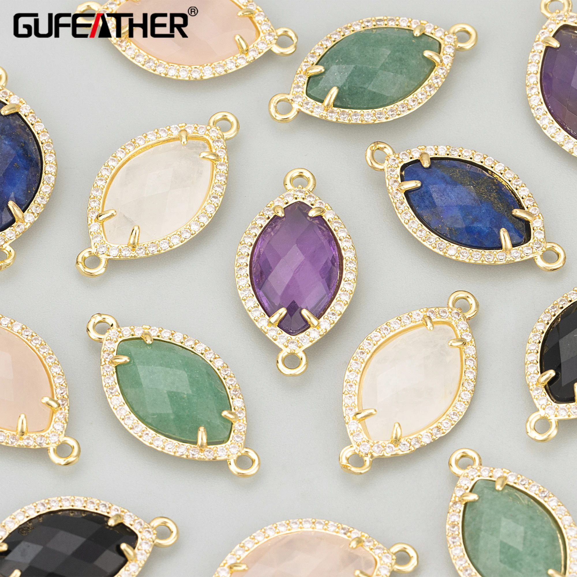 GUFEATHER MF76, ювелирные аксессуары, позолота 18 карат, медь, цирконы, натуральный камень, подвески, изготовление ювелирных изделий, подвески «сделай сам», 4 шт./лот
GUFEATHER MF76, ювелирные аксессуары, позолота 18 карат, медь, цирконы, натуральный камень, подвески, изготовление ювелирных изделий, подвески «сделай сам», 4 шт./лот