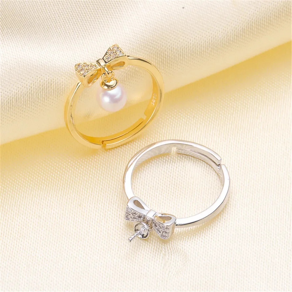Pearl Ring Settings, Fashionable Ring Findings, Adjustable Size 925 Silver Ring Jewelry DIY making No Pearl
Pearl Ring Settings, Fashionable Ring Findings, Adjustable Size 925 Silver Ring Jewelry DIY making No Pearl