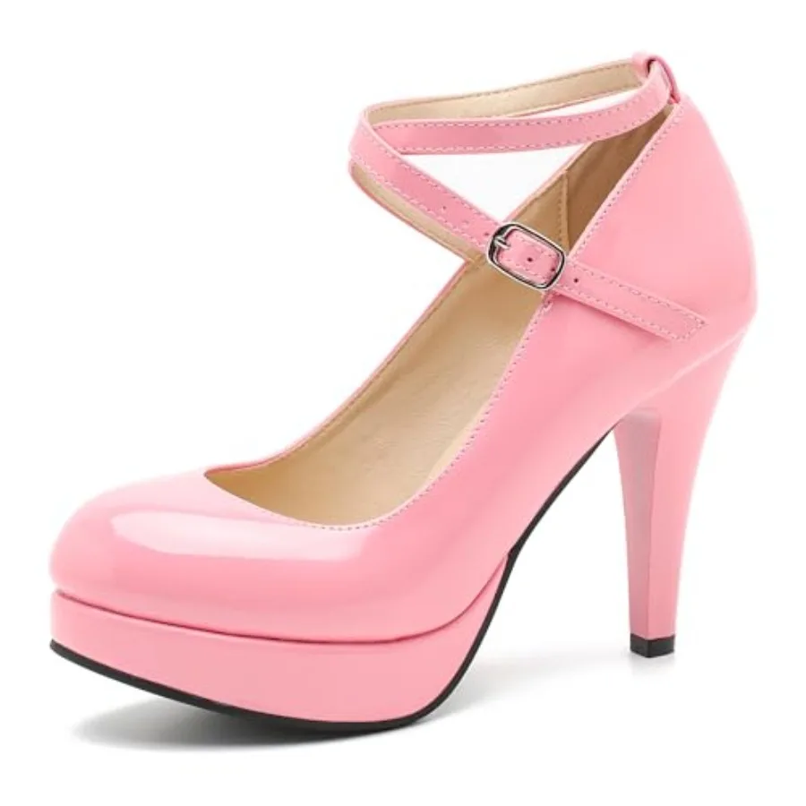 fereshte Women's Platform Pumps, Ankle Strap, High Heel, Closed Toe, Party Wedding Dress Shoes
fereshte Women's Platform Pumps, Ankle Strap, High Heel, Closed Toe, Party Wedding Dress Shoes