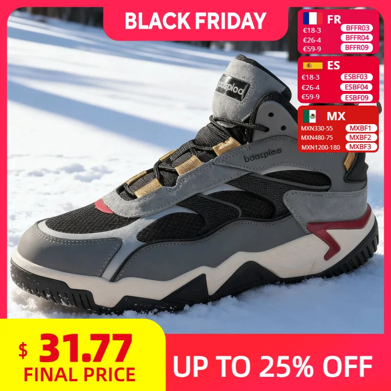 Baasploa/Новая мужская обувь, уличные прогулочные кроссовки, водонепроницаемая обувь, удобные теннисные кроссовки для мужчин, нескользящие
Baasploa/Новая мужская обувь, уличные прогулочные кроссовки, водонепроницаемая обувь, удобные теннисные кроссовки для мужчин, нескользящие