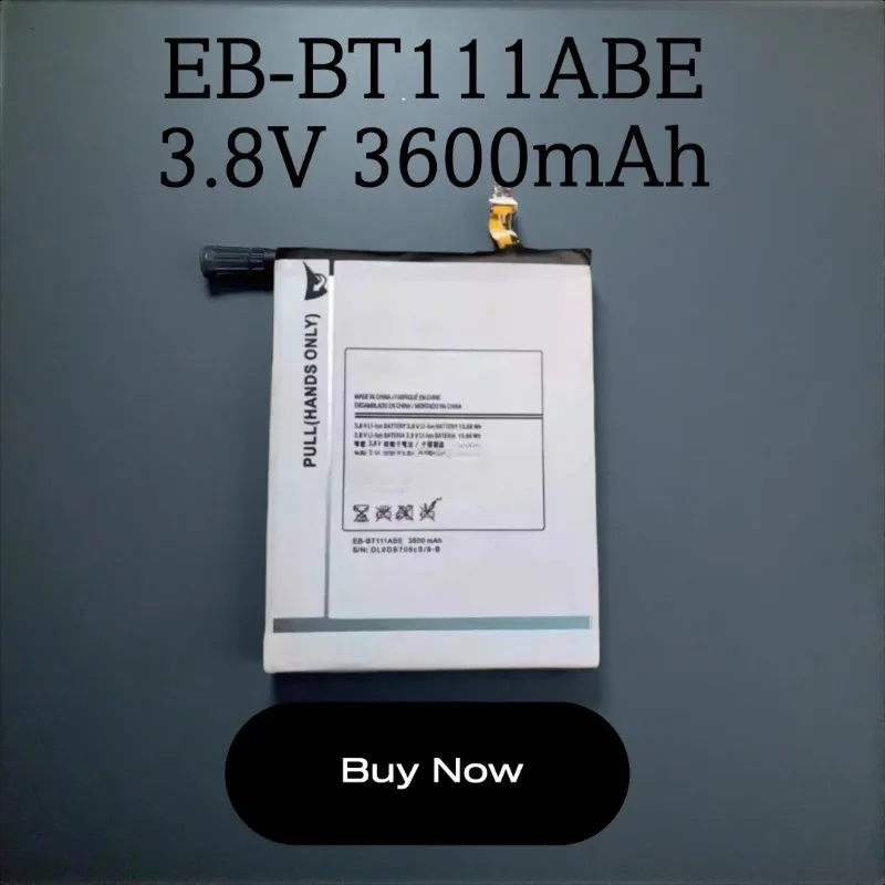 High Quality EB-BT111ABE 3.8V 3600mAh Replaceable Tablet Battery for Samsung Galaxy Tab 3Lite T111M T113 T116IR Brand New
High Quality EB-BT111ABE 3.8V 3600mAh Replaceable Tablet Battery for Samsung Galaxy Tab 3Lite T111M T113 T116IR Brand New