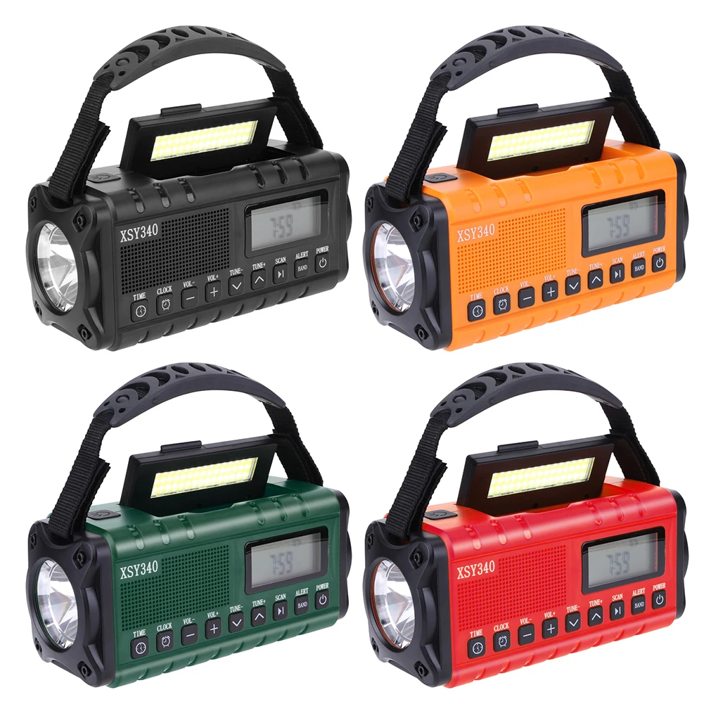 10000mAh Emergency Hand Crank Radio Digital Display Solar Crank Radio 4 Ways Powered Flashlight Reading Lamp for Outdoor Camping
10000mAh Emergency Hand Crank Radio Digital Display Solar Crank Radio 4 Ways Powered Flashlight Reading Lamp for Outdoor Camping