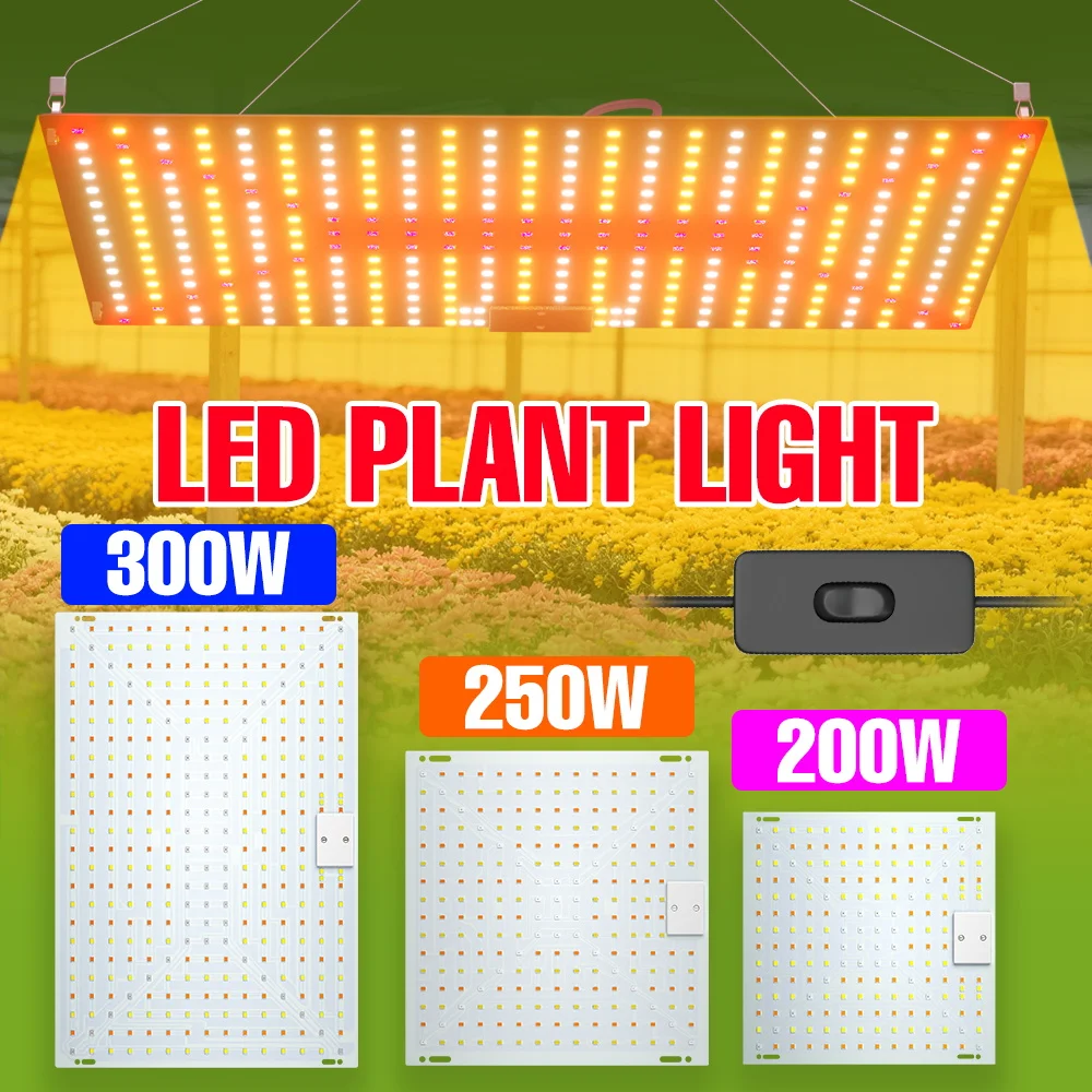 300W LED Full Spectrum Grow Light Quantum Board Plants Lamp UV/IR Indoor Flowers Greenhouse Tent Cultivation Lighting US/EU Plug
300W LED Full Spectrum Grow Light Quantum Board Plants Lamp UV/IR Indoor Flowers Greenhouse Tent Cultivation Lighting US/EU Plug