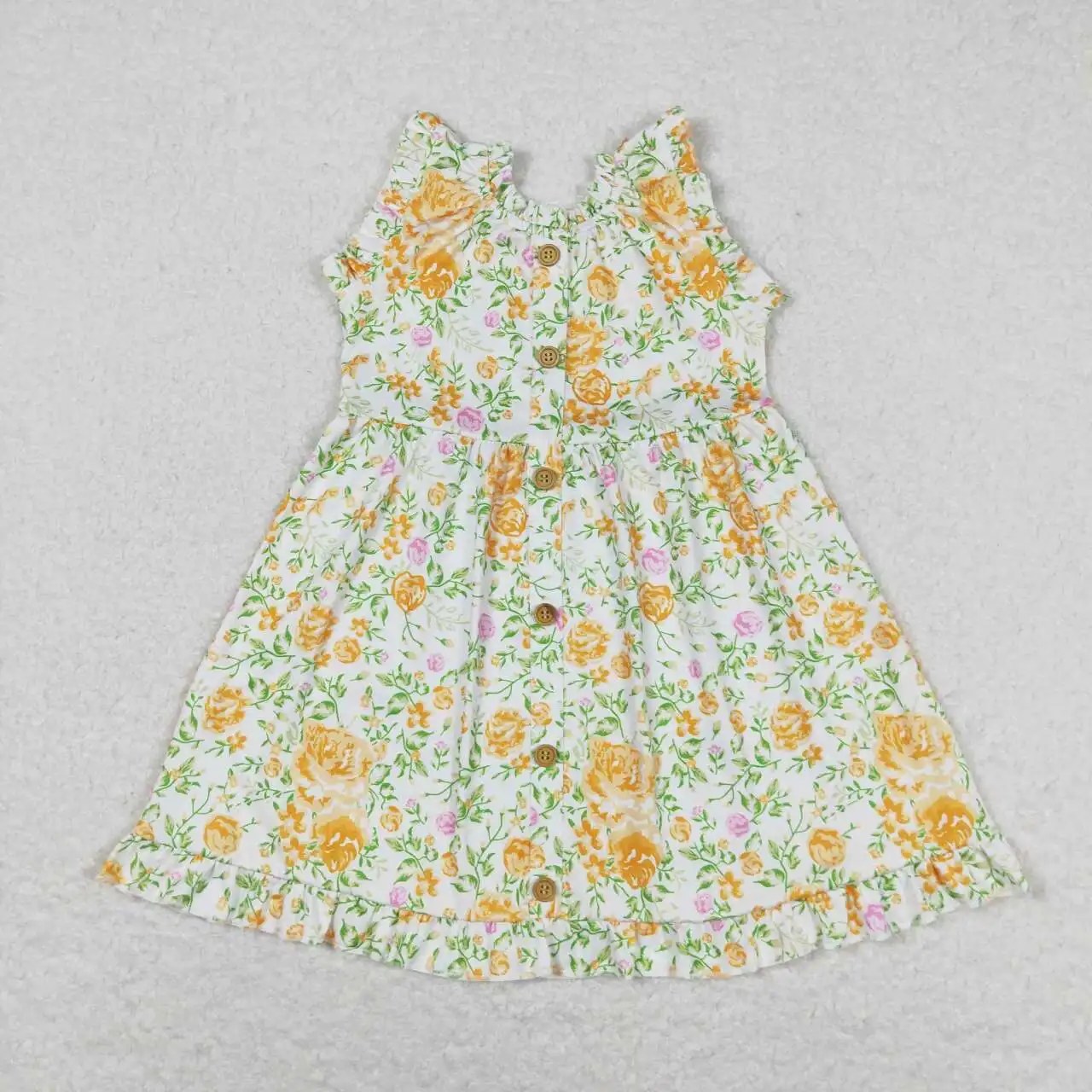 Baby Girls yellow floral Dress toddlers Wholesale Boutique summer Clothing Children Kids short Sleeves twirl Skirts popular
Baby Girls yellow floral Dress toddlers Wholesale Boutique summer Clothing Children Kids short Sleeves twirl Skirts popular
