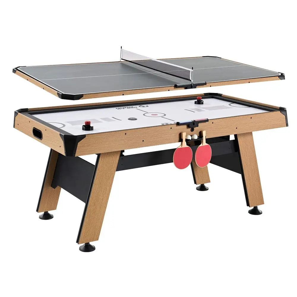 72 Inch Air Hockey Table with LED Scorer and Table Tennis Top
72 Inch Air Hockey Table with LED Scorer and Table Tennis Top
