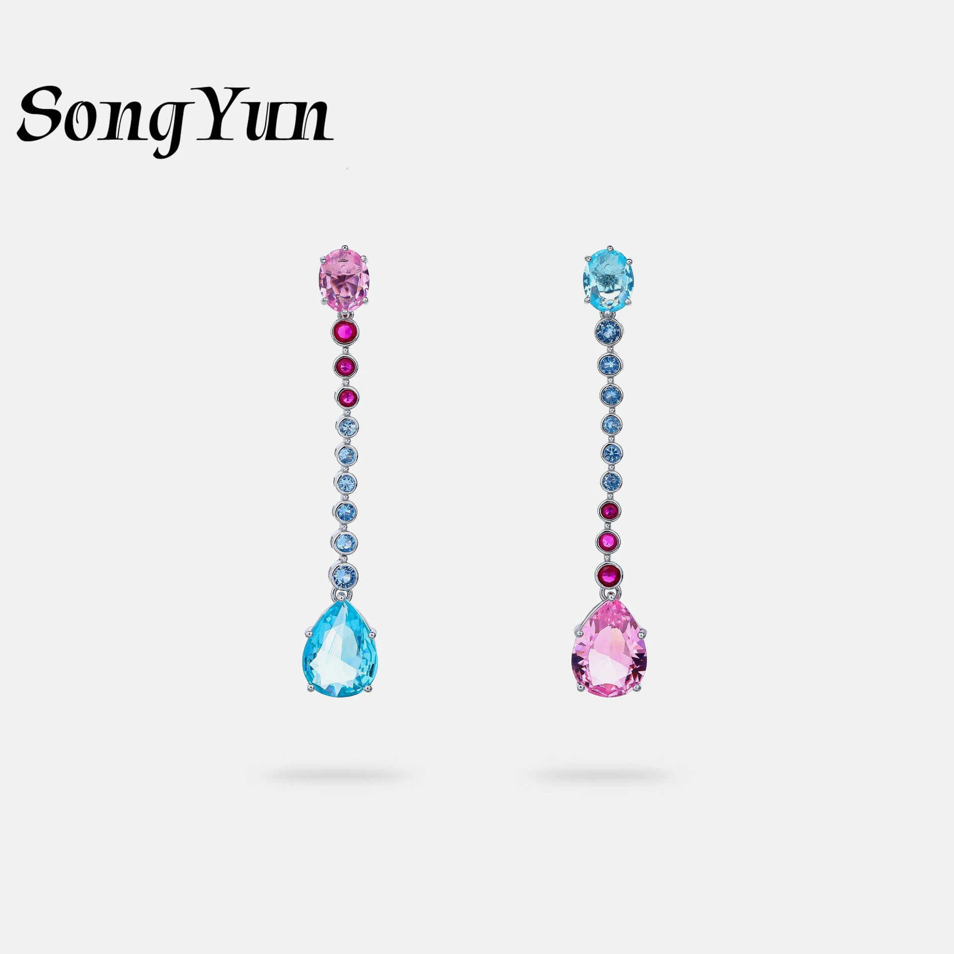 SongYun Jewelry 925 Sterling Silver Earring Ear Line Luxury High Carbon Gemstones s925 Pure Silver Stud Drop Pendant Earrings
SongYun Jewelry 925 Sterling Silver Earring Ear Line Luxury High Carbon Gemstones s925 Pure Silver Stud Drop Pendant Earrings