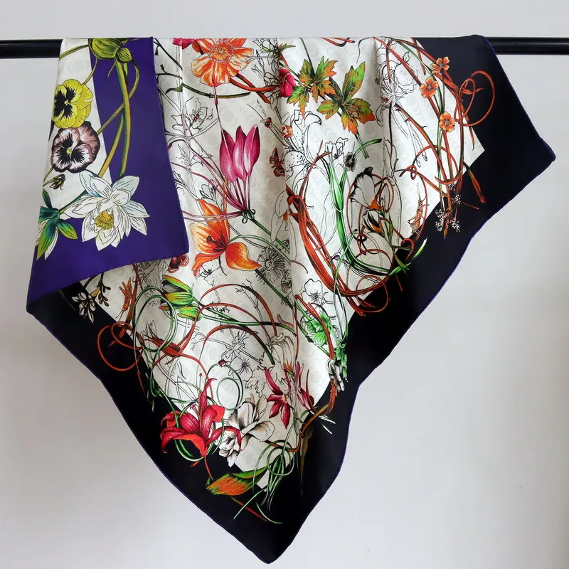 Silk Scarf 90CM Luxury Scarves Rolled Edges Bandanas Scarves Spring Shawls Hair Neck Accessories 35" AB Faced Print
Silk Scarf 90CM Luxury Scarves Rolled Edges Bandanas Scarves Spring Shawls Hair Neck Accessories 35" AB Faced Print