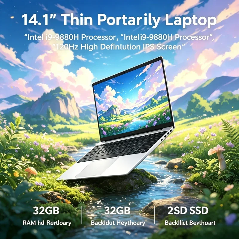 14.1 Inch Portable Laptop 120Hz FHD IPS Panel Intel Core i9-9880H 32GB RAM 2TB SSD Inbuilt Backlit Keyboard
14.1 Inch Portable Laptop 120Hz FHD IPS Panel Intel Core i9-9880H 32GB RAM 2TB SSD Inbuilt Backlit Keyboard