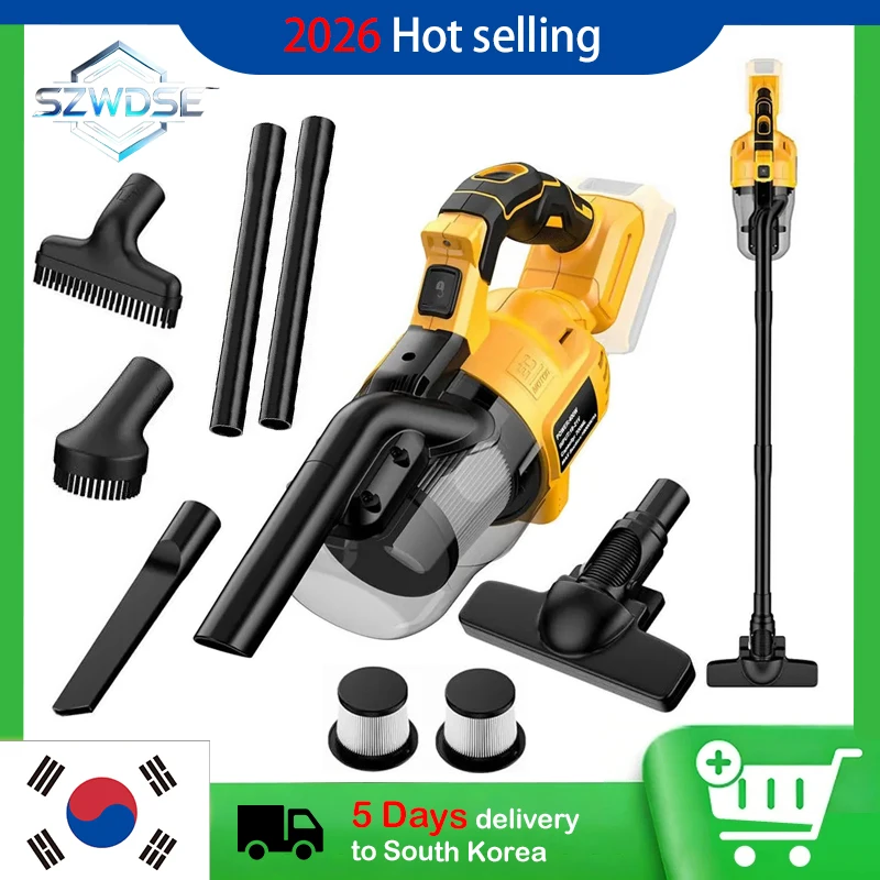 5 in 1 Handheld Electric Vacuum Cleaner with 400W Powerful Motor, 46 CFM Portable Hand Vacuum for Floor, Carpet, Car for Dewalt
5 in 1 Handheld Electric Vacuum Cleaner with 400W Powerful Motor, 46 CFM Portable Hand Vacuum for Floor, Carpet, Car for Dewalt